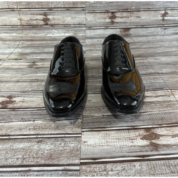 Suitsupply Leather Tuxedo Oxford Italian Dress Formal Shoes sz 8.5 US Black New - Picture 2 of 8
